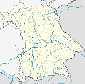 Karta mjesta Ustersbach s oznakama za svakog pristalicu
