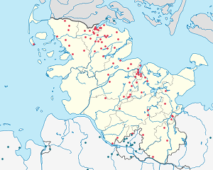 Karte von Schleswig-Holstein mit Markierungen für die einzelnen Unterstützenden