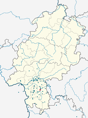 Karte von Dieburg mit Markierungen für die einzelnen Unterstützenden